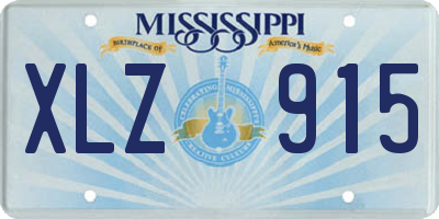 MS license plate XLZ915