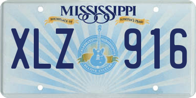 MS license plate XLZ916