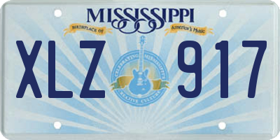 MS license plate XLZ917