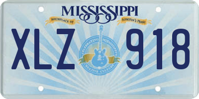 MS license plate XLZ918