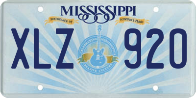 MS license plate XLZ920
