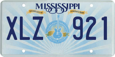 MS license plate XLZ921