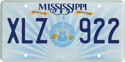 MS license plate XLZ922