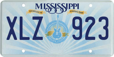 MS license plate XLZ923