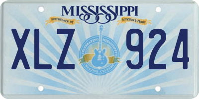 MS license plate XLZ924