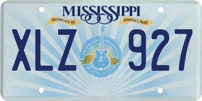MS license plate XLZ927