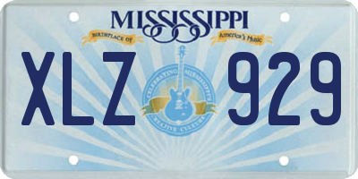 MS license plate XLZ929