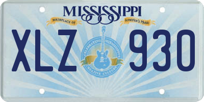 MS license plate XLZ930