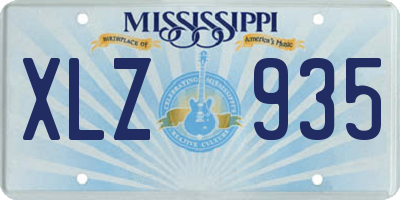 MS license plate XLZ935