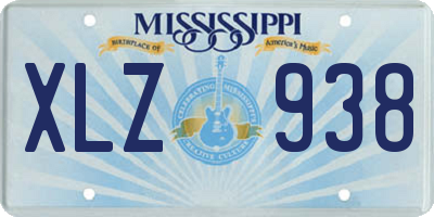 MS license plate XLZ938