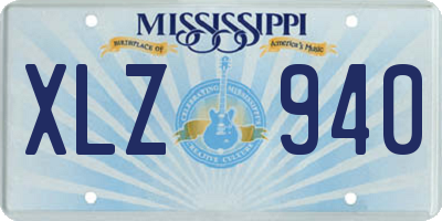 MS license plate XLZ940