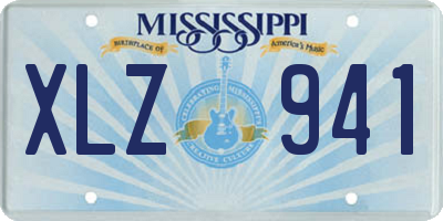 MS license plate XLZ941