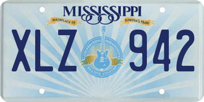 MS license plate XLZ942