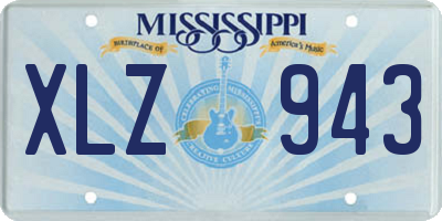 MS license plate XLZ943