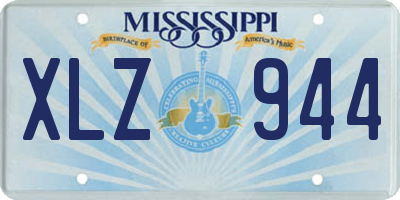 MS license plate XLZ944