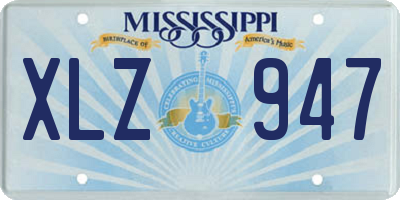 MS license plate XLZ947