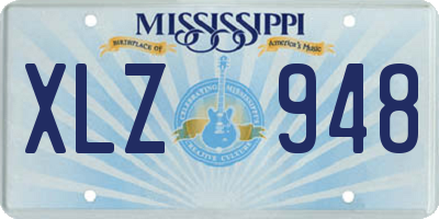 MS license plate XLZ948