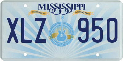 MS license plate XLZ950
