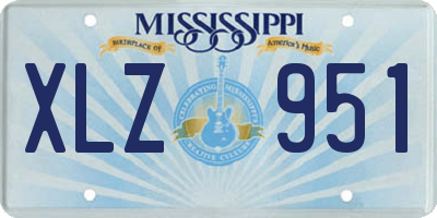 MS license plate XLZ951