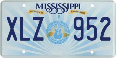 MS license plate XLZ952