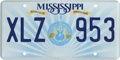 MS license plate XLZ953