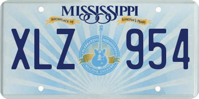 MS license plate XLZ954