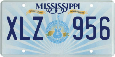 MS license plate XLZ956