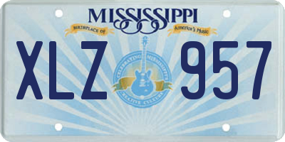 MS license plate XLZ957