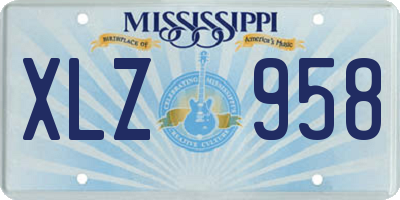 MS license plate XLZ958