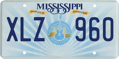 MS license plate XLZ960