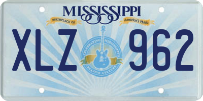 MS license plate XLZ962