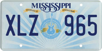 MS license plate XLZ965