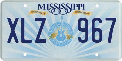 MS license plate XLZ967