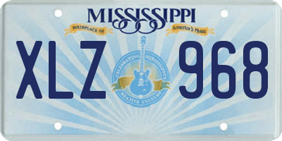 MS license plate XLZ968