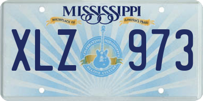 MS license plate XLZ973