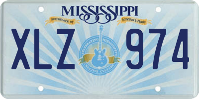 MS license plate XLZ974