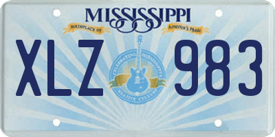MS license plate XLZ983