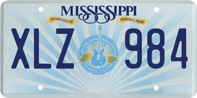 MS license plate XLZ984