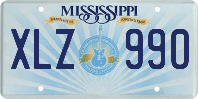 MS license plate XLZ990