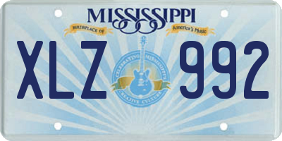 MS license plate XLZ992