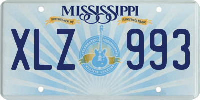 MS license plate XLZ993