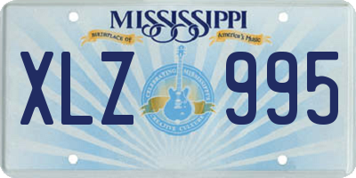 MS license plate XLZ995