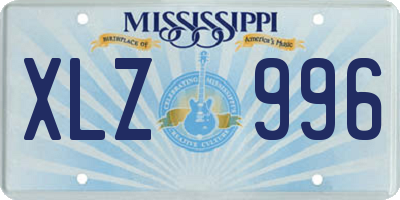 MS license plate XLZ996