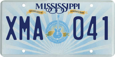 MS license plate XMA041