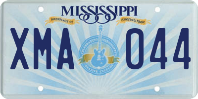 MS license plate XMA044