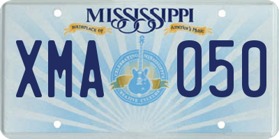 MS license plate XMA050