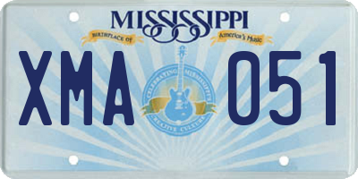 MS license plate XMA051