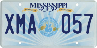 MS license plate XMA057