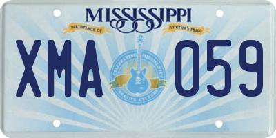 MS license plate XMA059
