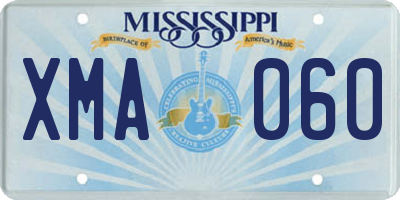 MS license plate XMA060
